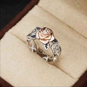 Floral Bronze Colored Flower Stunning Ring